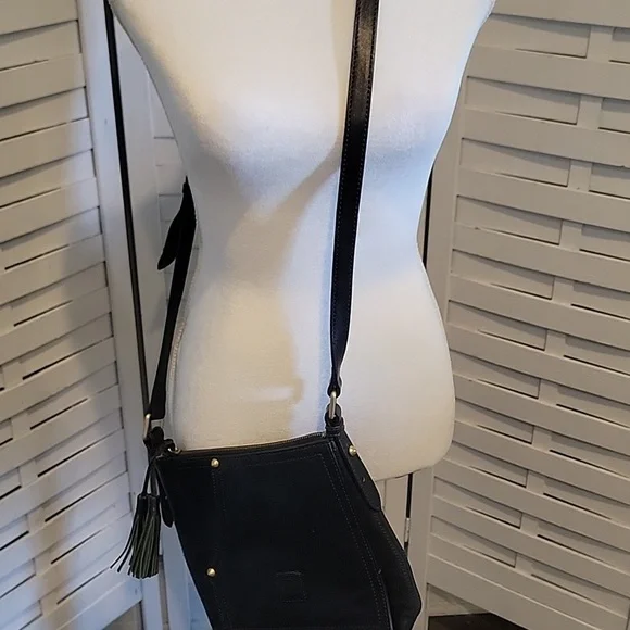 Dooney & Bourke Black Genuine Leather Crossbody Tassle Bag‎ - Picture 12 of 12